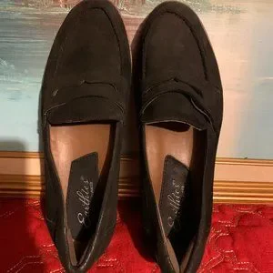 Earthies Shoes Earthies By Earth Braga Womens 7b Black Suede Leather Penny Loafers Poshmark